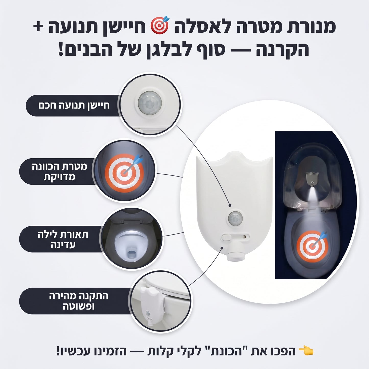 מנורת מטרה לאסלה 🎯  סוף לבלגן של הבנים!