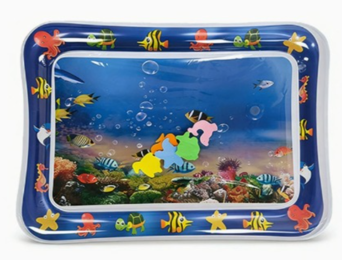 מזרן מים מתנפח לתינוק 🐳 זמן בטן וגירוי חושי צבעוני