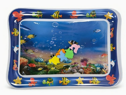 מזרן מים מתנפח לתינוק 🐳 זמן בטן וגירוי חושי צבעוני