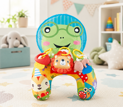 כרית חושית מונטסורי 🐼 ניגודיות גבוהה לזמן בטן (0‑12 חודשים)