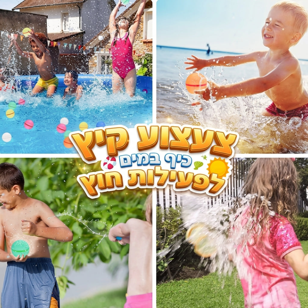 כדורי מים מגנטיים לשימוש חוזר 💦 מתמלאים ונסגרים בשנייה