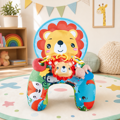 כרית חושית מונטסורי 🐼 ניגודיות גבוהה לזמן בטן (0‑12 חודשים)