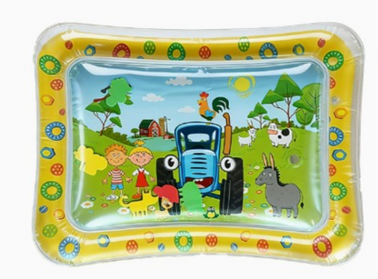מזרן מים מתנפח לתינוק 🐳 זמן בטן וגירוי חושי צבעוני